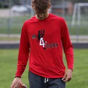 Football Long Sleeve Shirts - Red